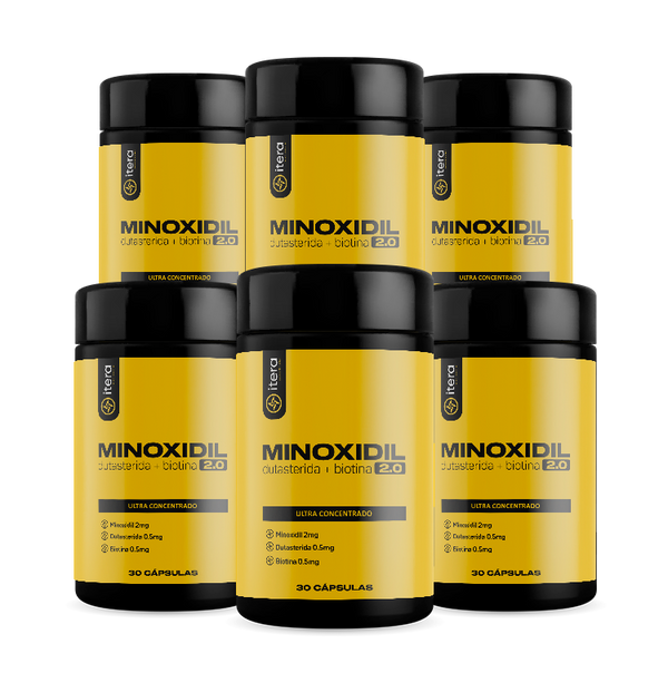 Minoxidil - 30 Caps (6 mêses de tratamento)